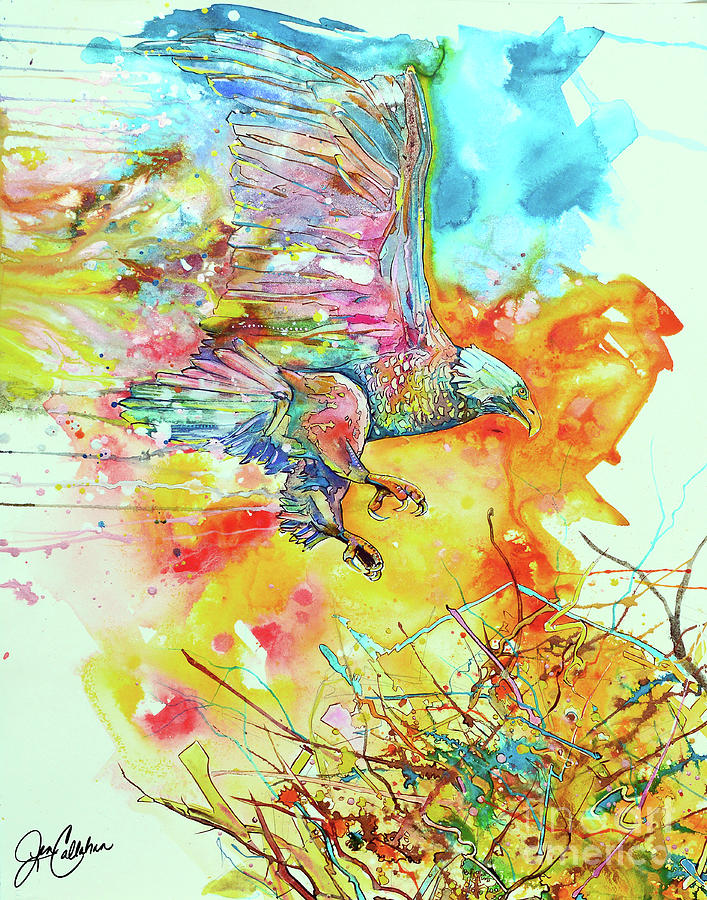 Eagle Nest by Jen Callahan Painting by Jennifer Callahan - Pixels