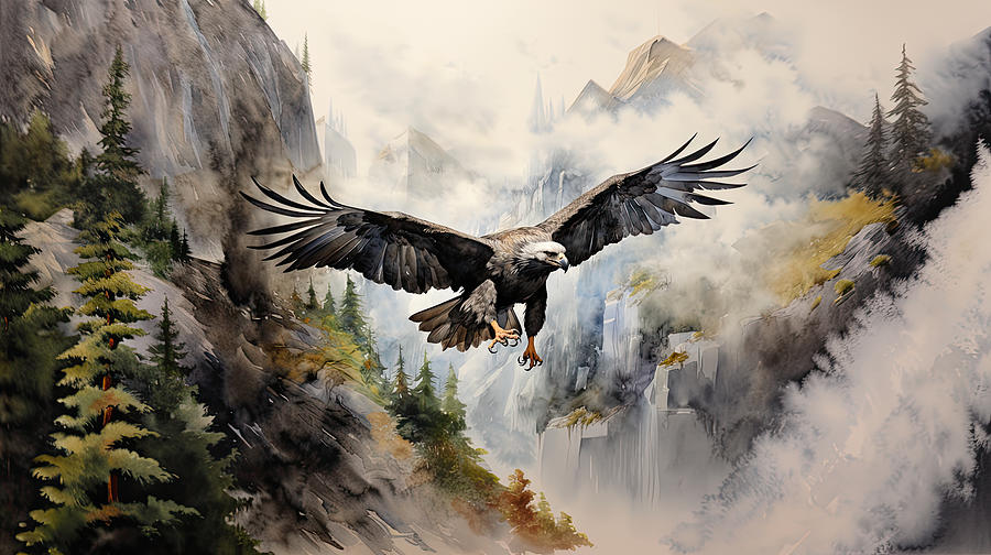 Eagle Soars Digital Art by Evie Carrier