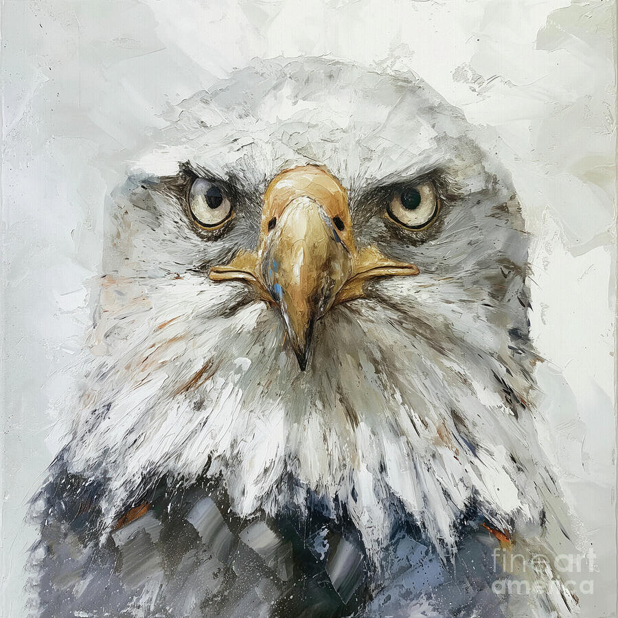 Eagle Stare Painting by Tina LeCour
