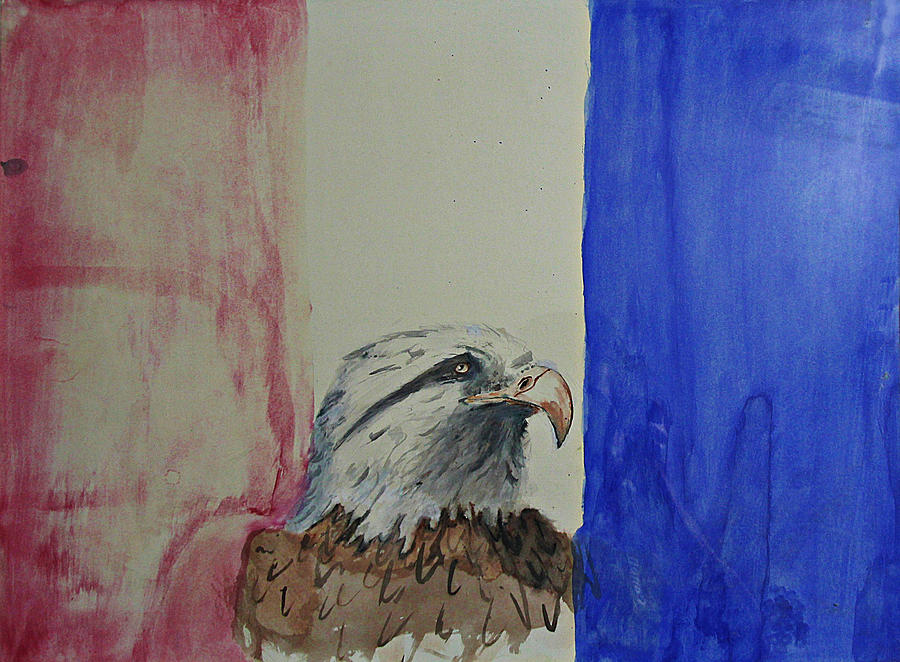 Eagle watercolor Photograph by Jerry Battle