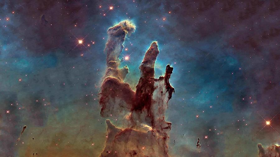 Eagles Nebula - Pillars of Creation Photograph by Magical Paintings