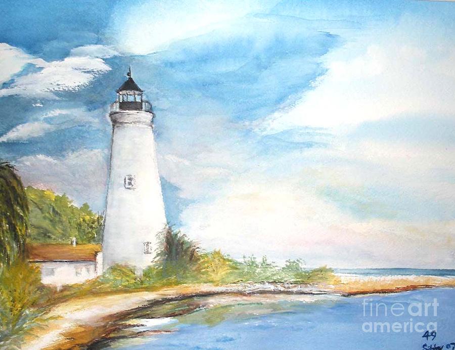 Earlier Impression St Marks Lighthouse Painting By Sibby S | Fine Art ...