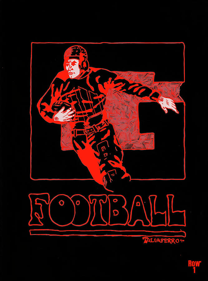 Early 1900s Georgia Football Art Mixed Media by Row One Brand