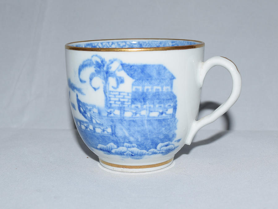 Early 19th Century Pale Blue and White Cup Coffee Can British, Transfer Photograph by Gaile Griffin Peers