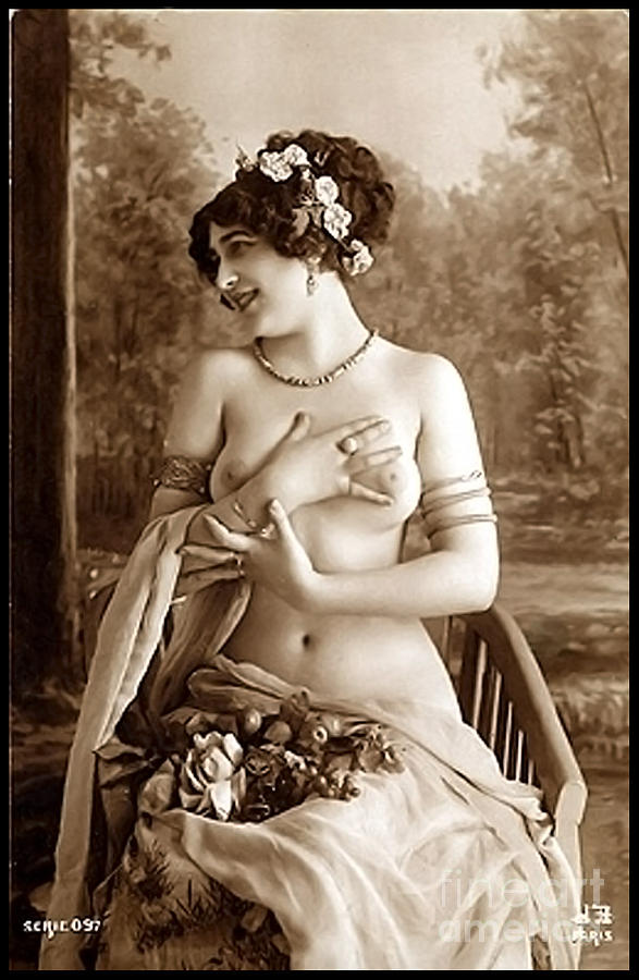Early 20th Century Pornography - Early 20th century erotic postcard 4 Photograph by Rod Jones - Pixels