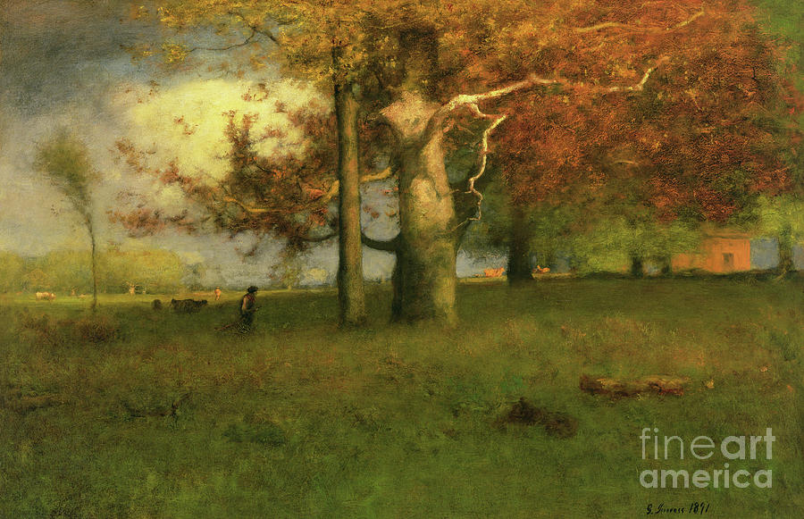 Early Autumn, Montclair, 1891 by Inness Painting by George Inness Jnr