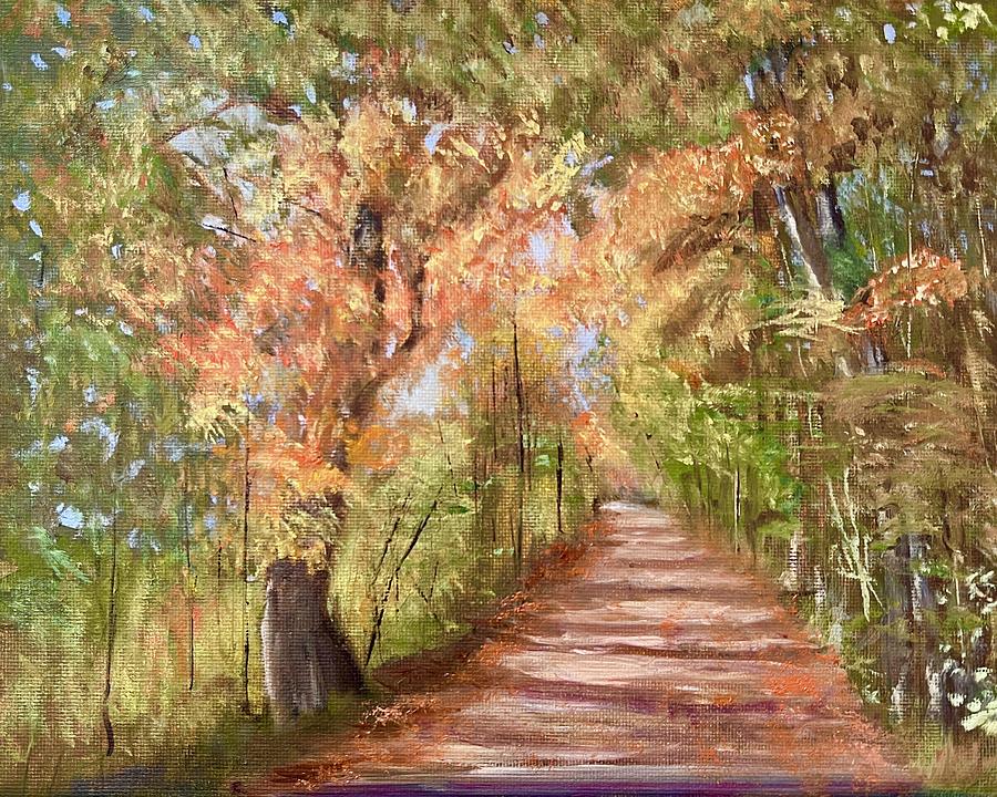 Early Autumn Walk Painting by Barry Jones