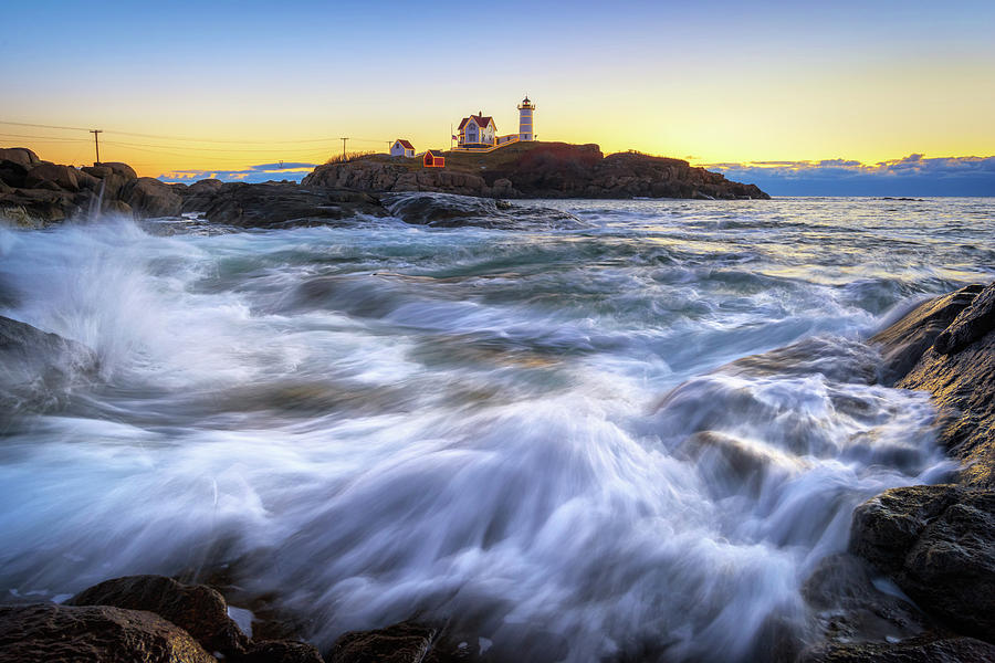 Early December at Cape Neddick Lighthouse Photograph by Kristen Wilkinson