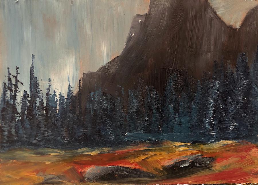 Early Dusk Banff Painting by Desmond Raymond