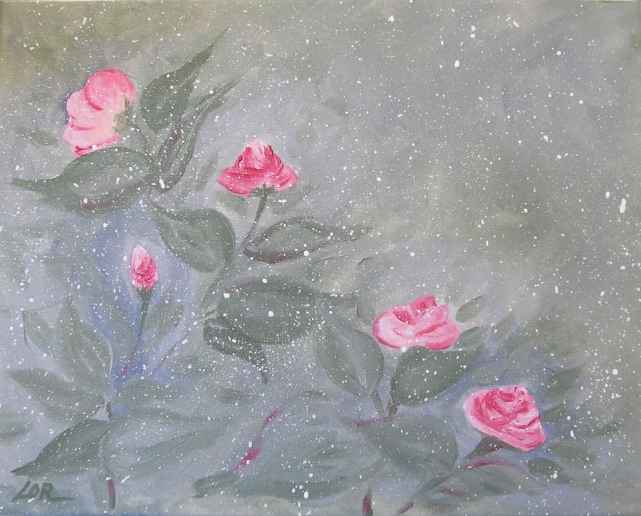 Early Early Snow Painting by Lorraine Centrella