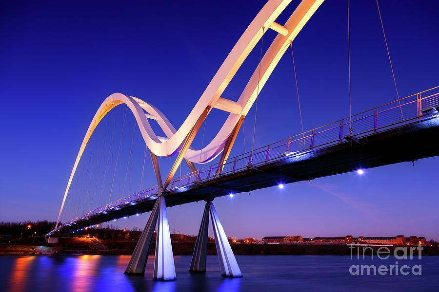 Early evening image of the Infinity Bridge, Stockton-on Tees, North East England. Photograph by Phill Thornton