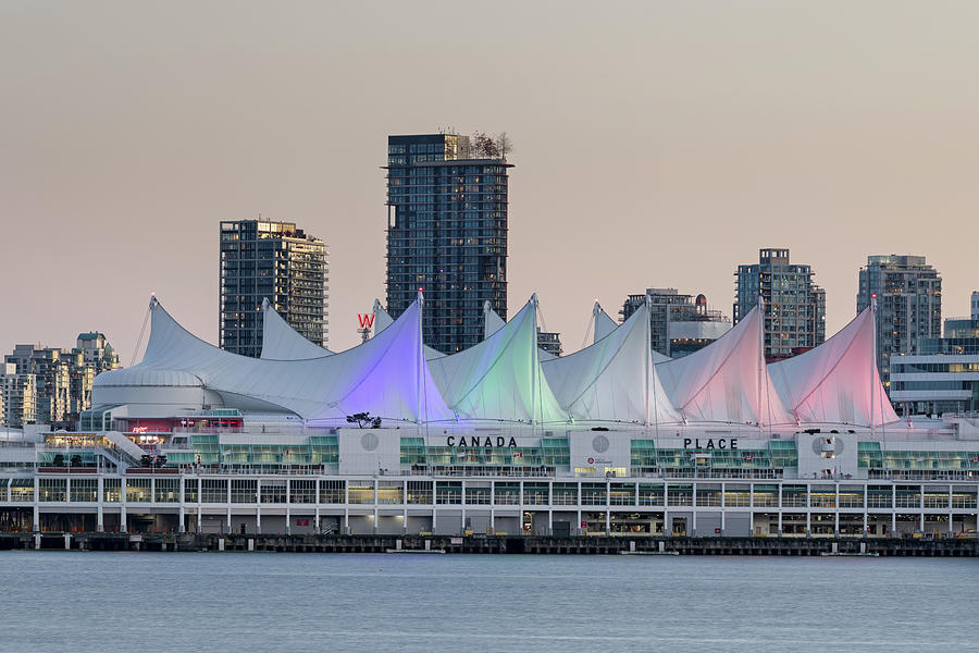 Early Evening View of Canada Place Photograph by Michael Russell