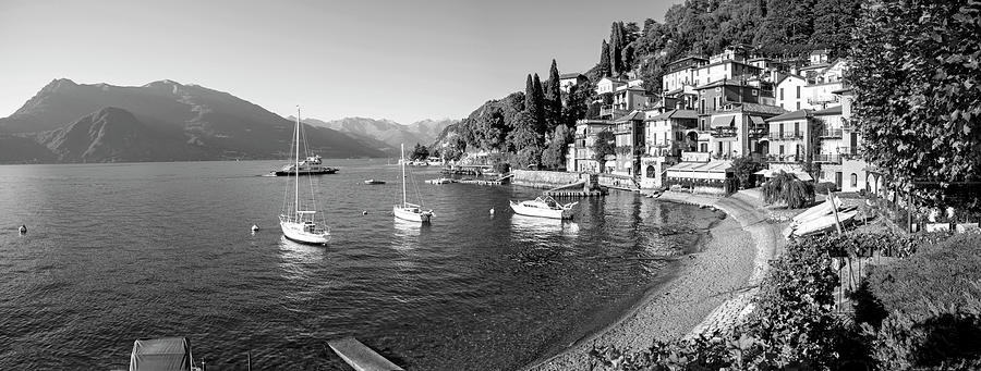 Early evening view of waterfront at Varenna, Lake Como, Lombardy, Italy Photograph by Panoramic Images
