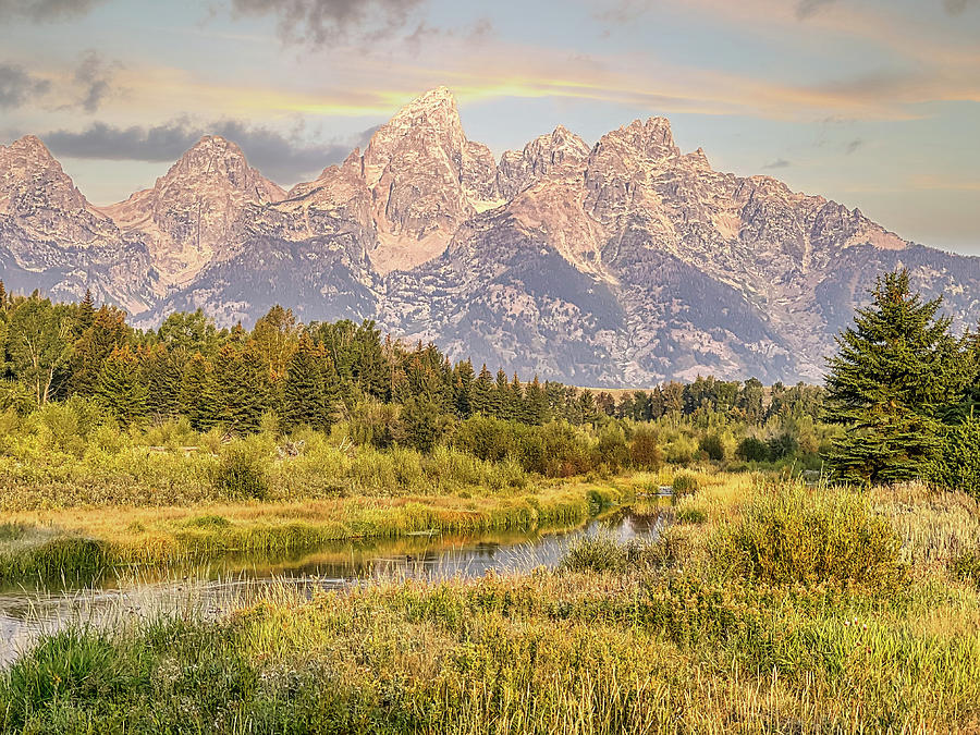 Early Fall Colors at Grand Tetons Photograph by Judy Vincent