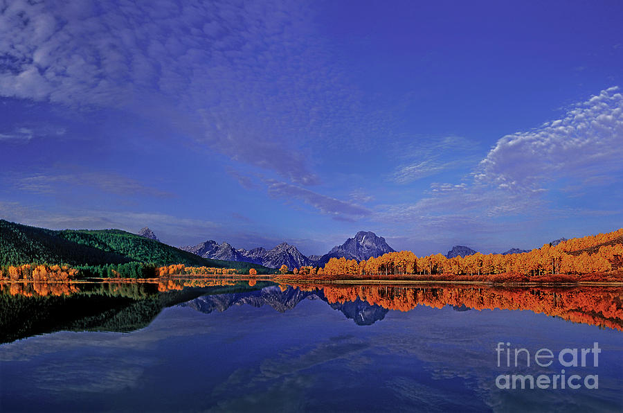 Early Fall Morning Oxbow Bend Grand Tetons National Park Photograph by Dave Welling
