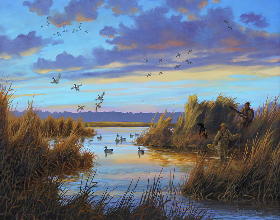 Duck Painting - Early by Guy Crittenden