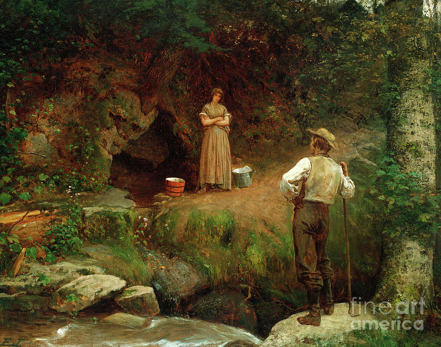 Early Lovers Painting by Eastman Johnson
