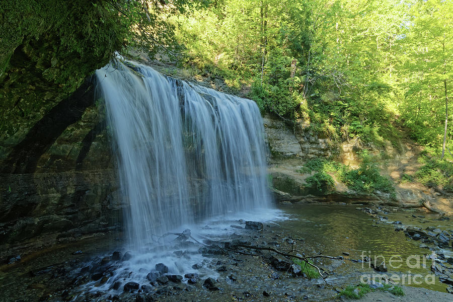 Early Morning at Cascade Falls in Osceola Wisconsin Photograph by Natural Focal Point Photography