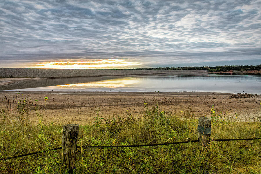Early Morning at Great Salt Plains Lake Oklahoma Photograph by Debra Martz