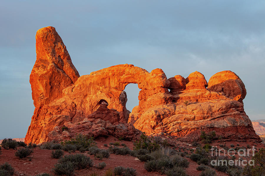 Early Morning at Turret Arch in Arches National Park Photograph by Bob Phillips