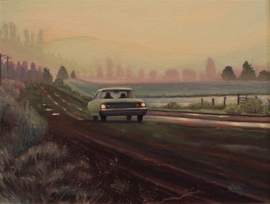 Tree Painting - Early Morning Back Road Drive by Nathan Katz