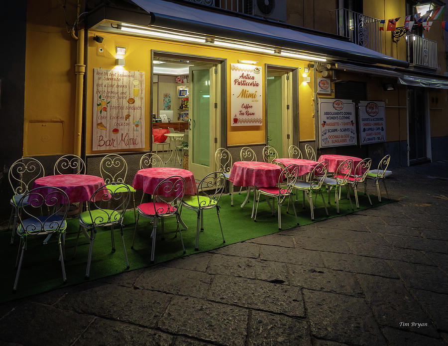 Early Morning, Bar Mimi, Sorrento, Italy  Photograph by Tim Bryan