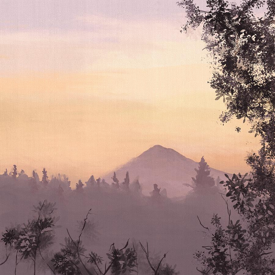 Peach Digital Art - Early Morning Dawn by Blenda Studio