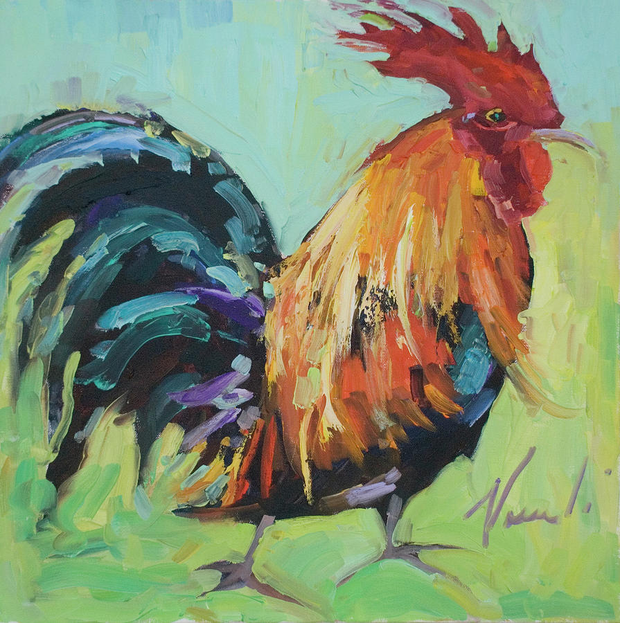 Early morning rooster buy painting