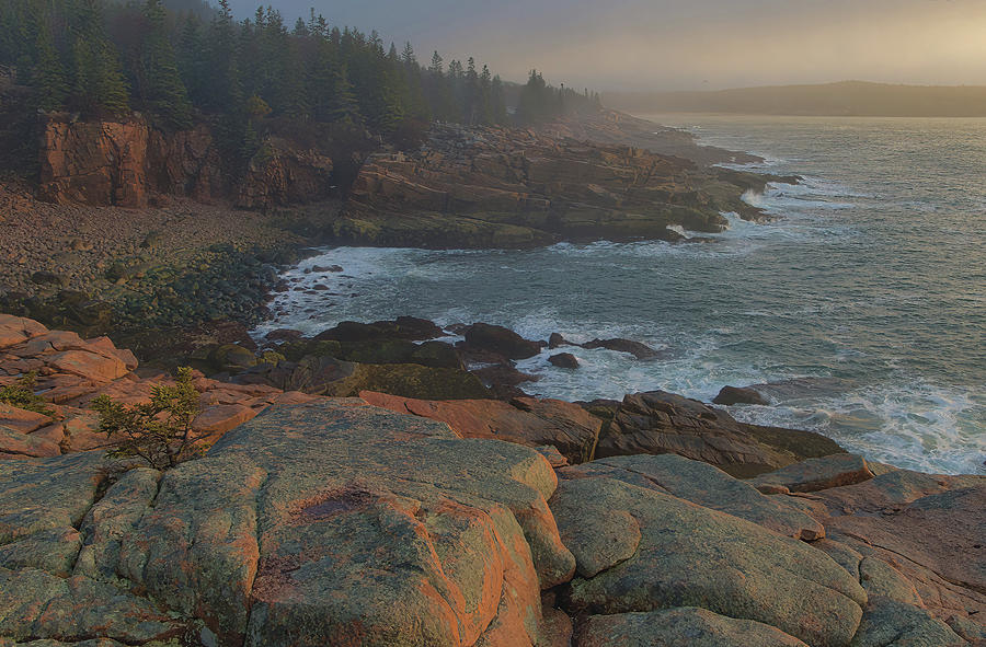 Early Morning Light Above Monument Cove Photograph by Stephen Vecchiotti