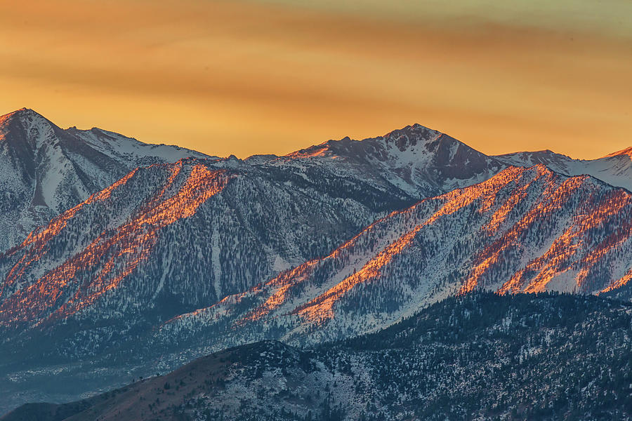 Early morning light on the Sierra Nevada Photograph by Marc Crumpler