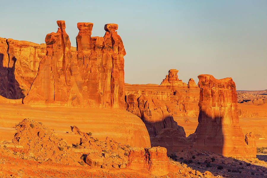 Early Morning Light on the Three Gossips Photograph by Marc Crumpler