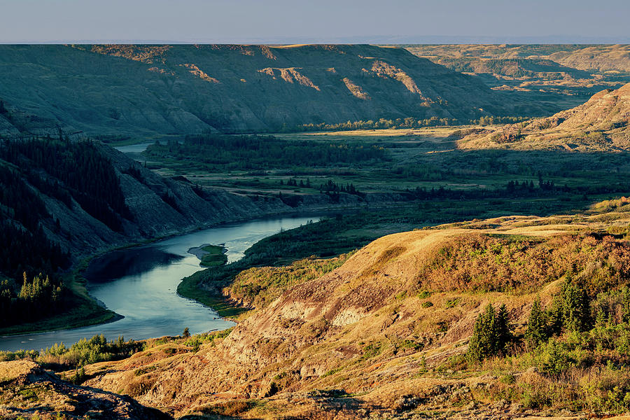 Water Photograph - Early Morning Over the Red Deer River Valley  by Phil And Karen Rispin