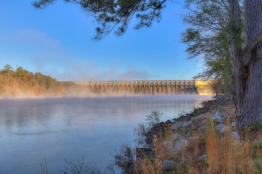 Early Morning Thurmond Dam Photograph by Steve Rich