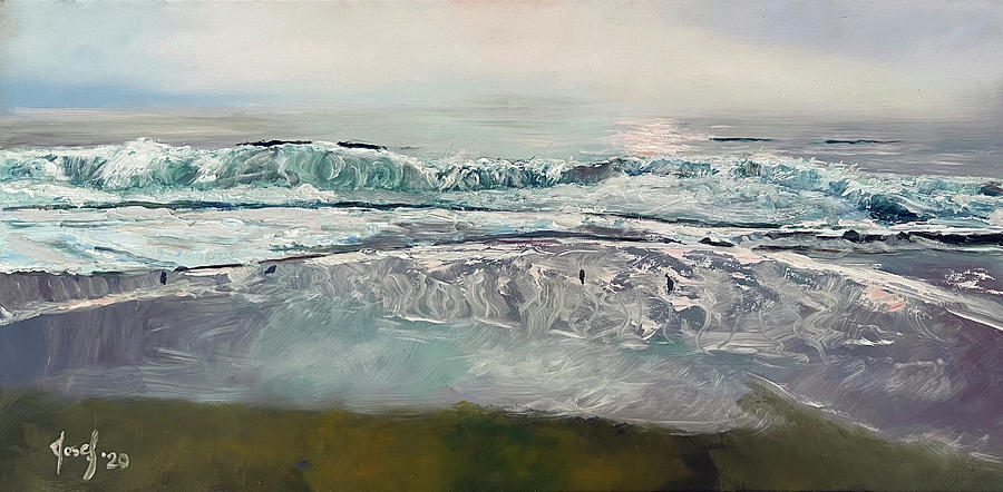Early Morning Waves Painting by Josef Kelly