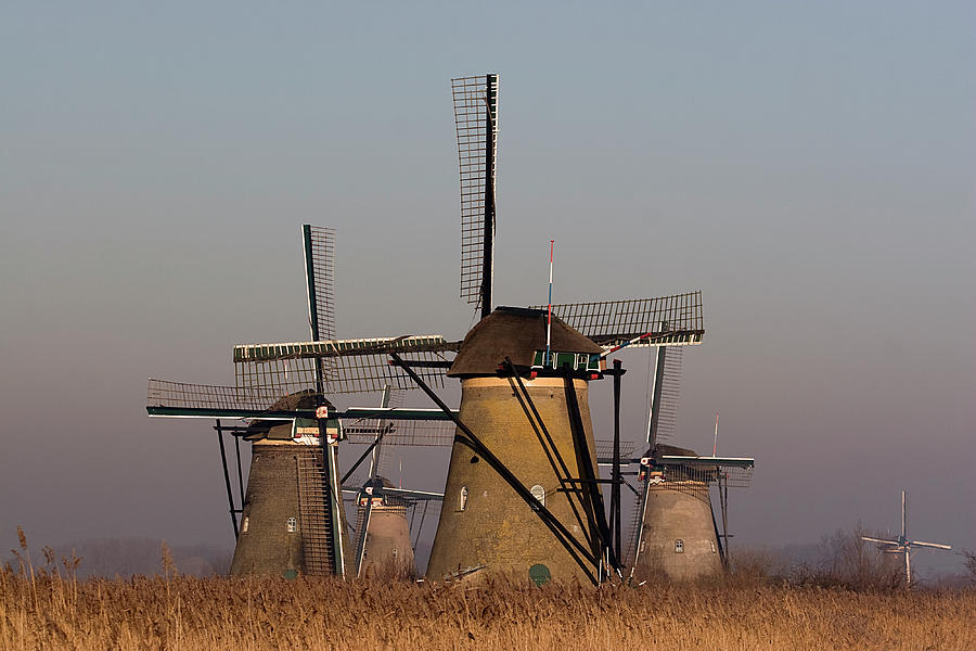 Early morning windmills Photograph by Michiel Vaartjes - Fine Art America