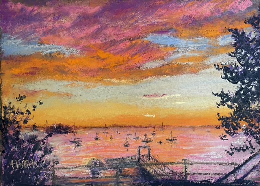 Early one morning in Camden Pastel by Terre Lefferts