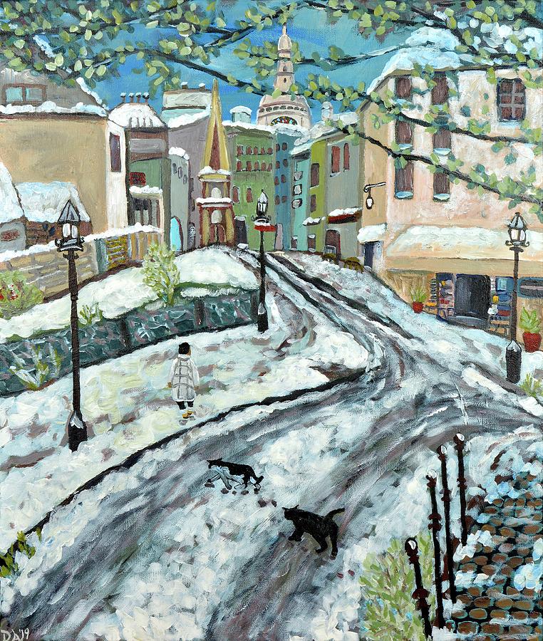 Impressionism Painting - Early Snow by Deborah Eve ALASTRA