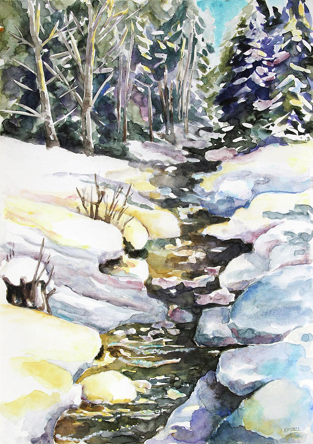 Early Spring At Schwarzache In Tirol, Austria Painting by Barbara Pommerenke