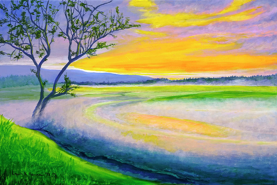 Early Spring Dawn Painting by Lynn Hansen