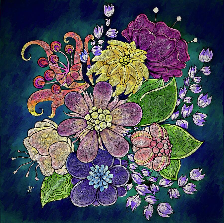 Early Spring Flowers Mixed Media by Anas Afash