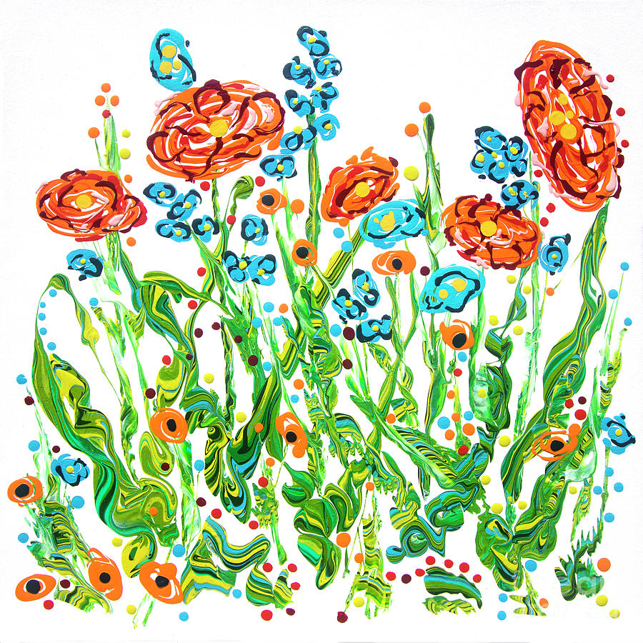 Early Spring Garden Painting by Jane Crabtree