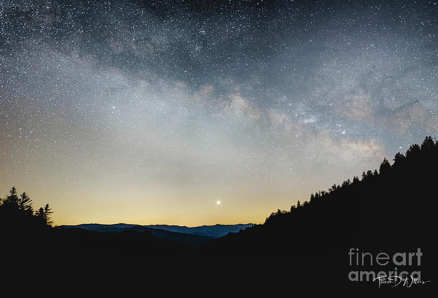Early Spring Milky Way over the Smoky Mountains of Tennessee  Photograph by Theresa D Williams