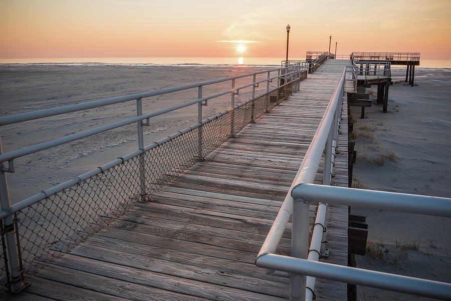Early Start on the Pier Photograph by Kristopher Schoenleber
