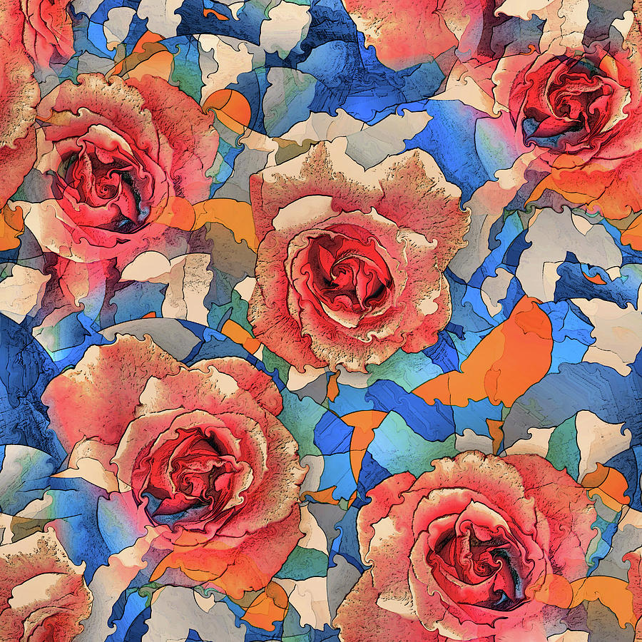 Early Summer Roses Mixed Media by Natalie Holland