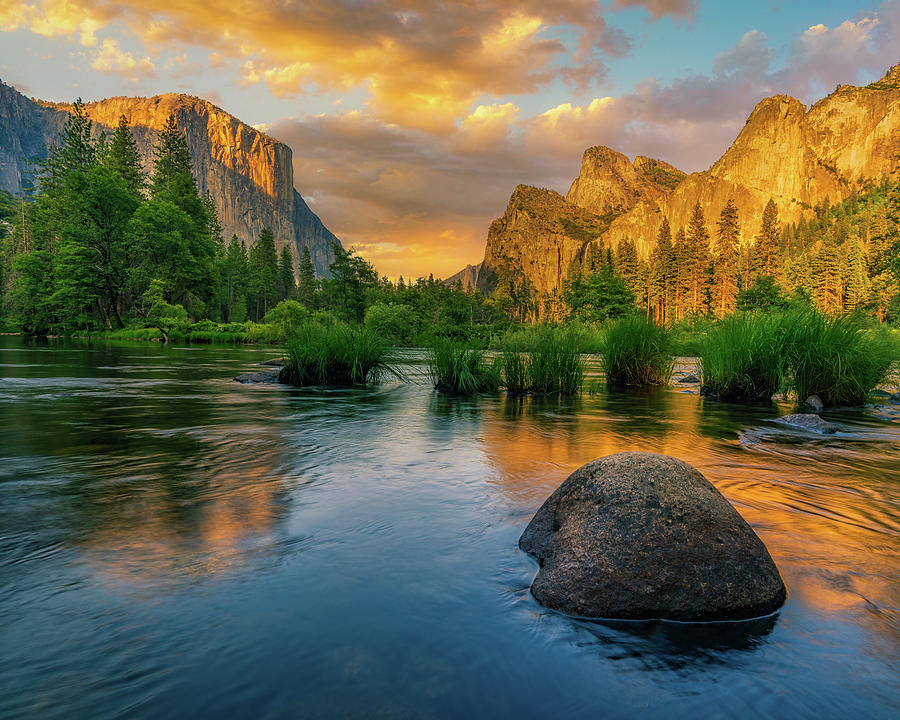 Early Summer Sunset - Yosemite Valley Photograph by Kenneth Everett