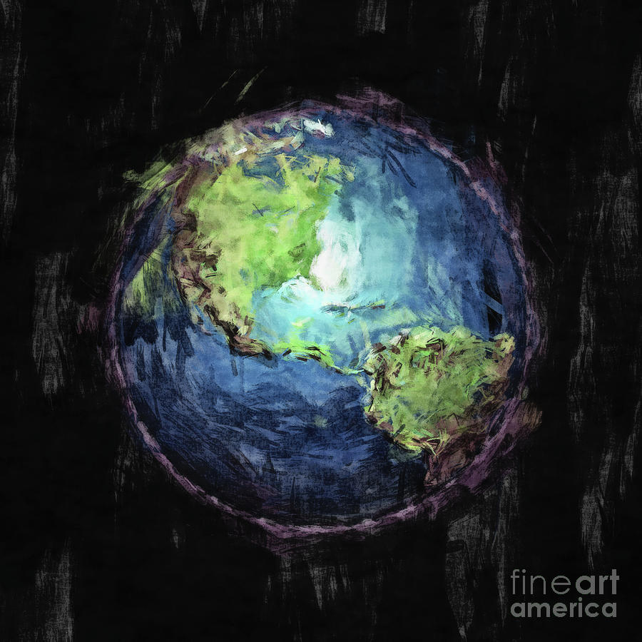Earth And Space Digital Art by Phil Perkins