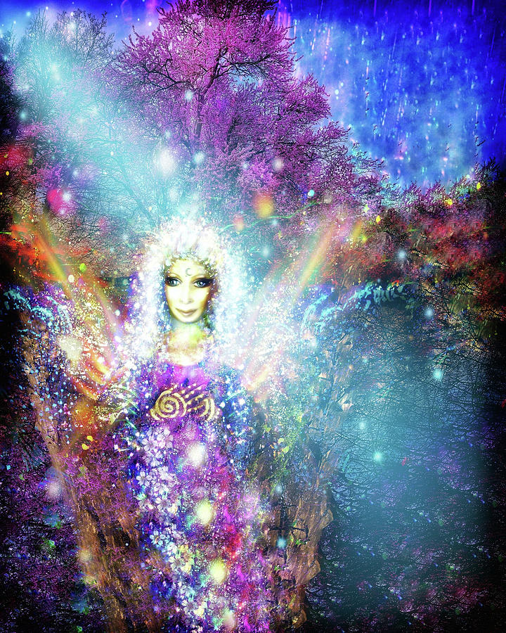 Priestess of the divine feminine - Let your light shine Art Print by Lila  Violet - Fine Art America