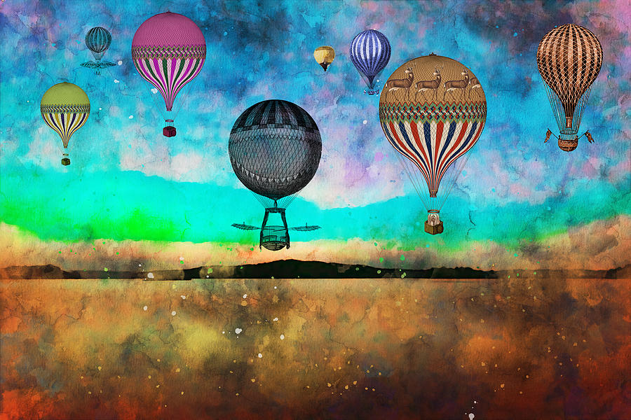 Earth Balloons Digital Art by Monica LaTanya - Fine Art America