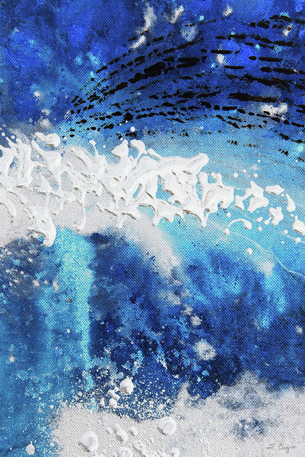 Earth Dance In Blue Abstract Art Painting by Sharon Cummings
