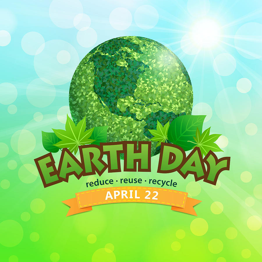 Earth Day April 22 Symbol Drawing by Exxorian